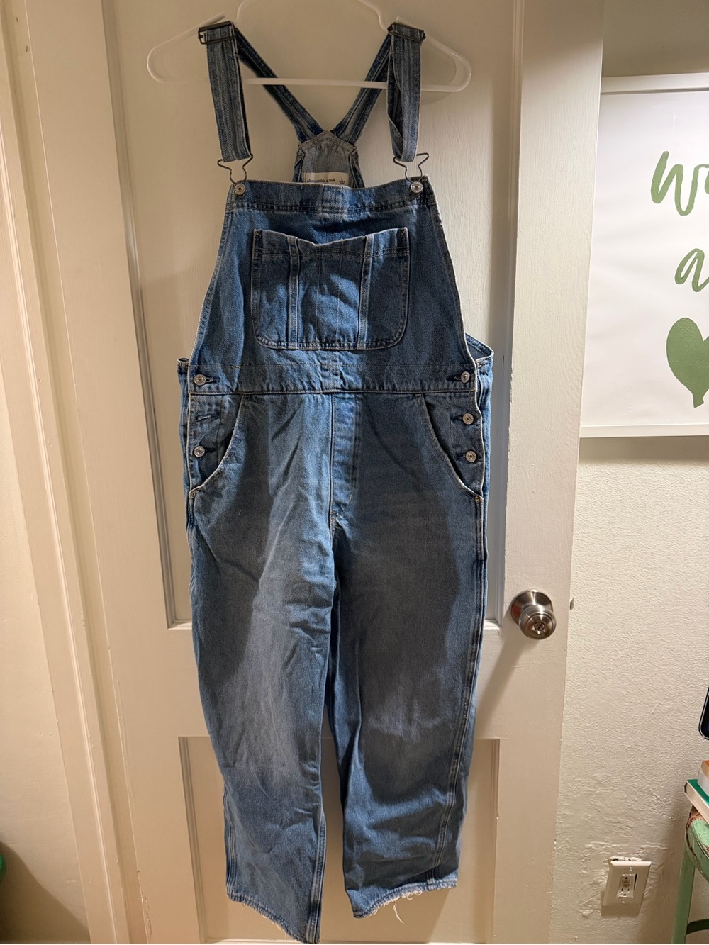 Abercrombie & Fitch Blue Denim Relaxed Women’s Overalls
